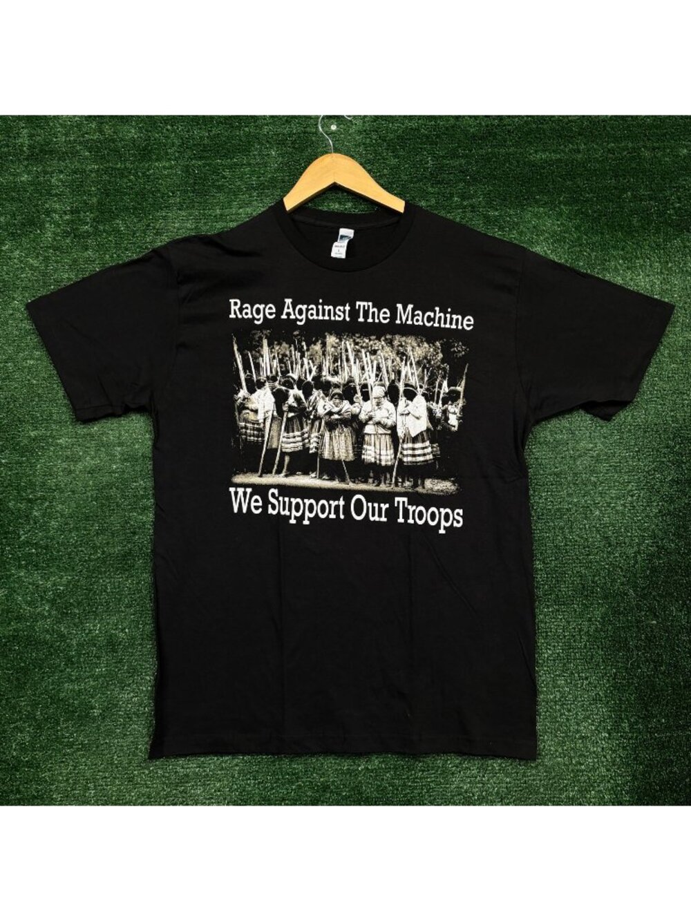 Rage Against the Machine We Support Our Troops Heavy Metal Band T-Shirt Size Lar